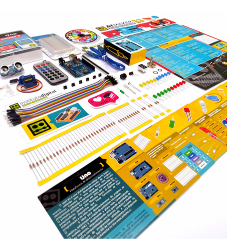 10 X Kit Uno R3 Para Arduino Iniciante 3 + Tutorial Completo