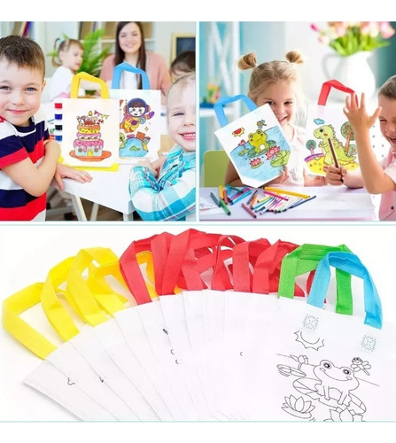 Pack De 20 Bolsas Pintar+24pcspluma De Acuarela Cumpleaños