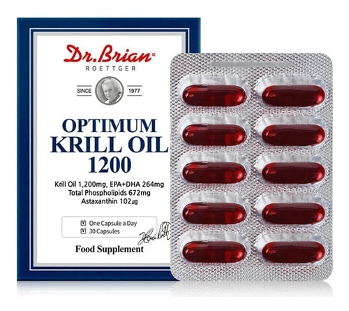 Dr.brian Antarctic Krill Oil 1200mg , 30 Caps ,