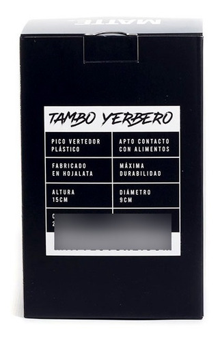 Imagen 7 de 9 de Mate Acero Inoxidable + Bombilla + Tambo Yerbero - Matte
