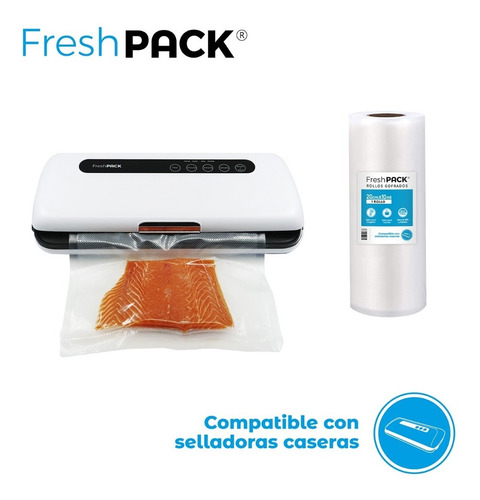 Imagen 4 de 9 de 1 Rollo Bolsa Sellado Al Vacio 20cm X 10mt 80 Micras