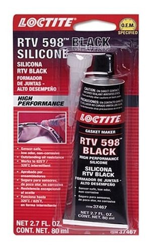 Adhesivo Loctite 598 Rtv Negro 80 Ml