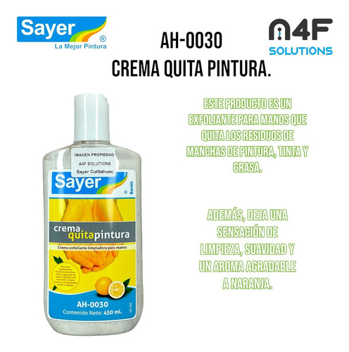 Sayer Crema Exfoliante Limpiadora Para Manos (450 Ml)