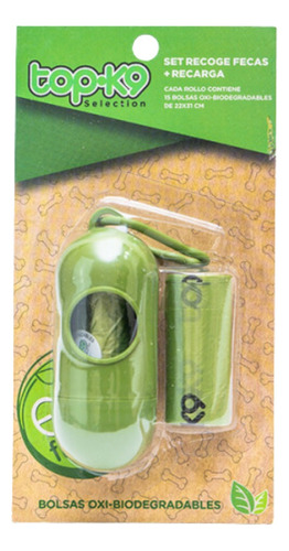 Bolsas Sanitarias Biodegradables Topk9 (30 Un) + Dispensador