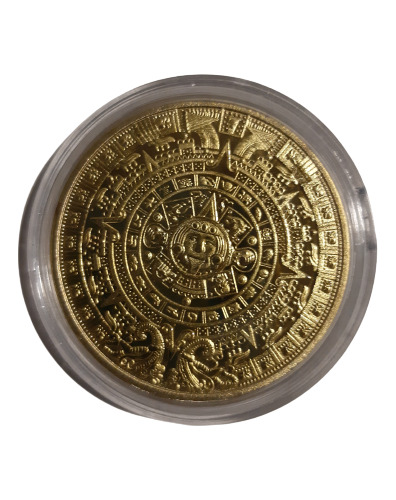 Moneda Mística Azteca Y Profecia Maya. Incluye Base.