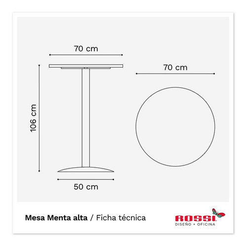 Imagen 4 de 5 de Juego Mesa Menta Alta Tipo Bar + 2 Banquetas Milo Cromadas