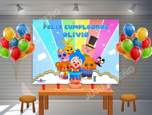 Fondo De Tela De Rainbow Friends Eventos Fiestas Cumpleaños