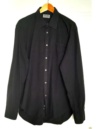Camisa negra zara hombre hotsell