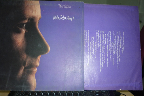 Phil Collins  ¡hola, Debo Irme! Vinilo Vg+ Insert