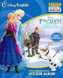 Álbum Frozen Uma Aventura Congelante Inglês + 100 Figurinhas