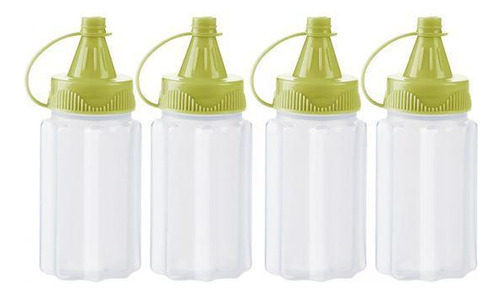 4 Paquete De 2-4 Botellas Pequeñas Exprimibles, 4 Piezas