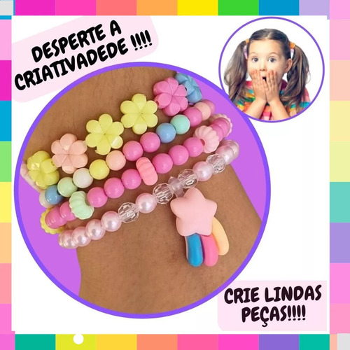 Kit Miçanga P/ Fazer Pulseiras Coloridas 5000 Pç Artesanato