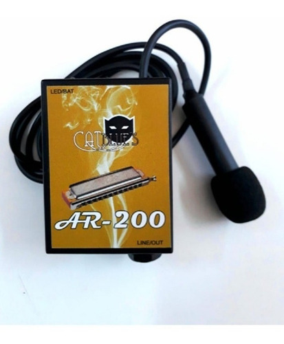 Imagen 1 de 10 de Microfono P/ Armonica Cat Blues Ar-200 Ideal Vivo Cable