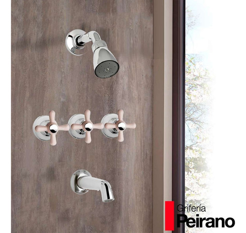 Griferia Ducha Peirano 434 Ares Embutir Con Transf 3c