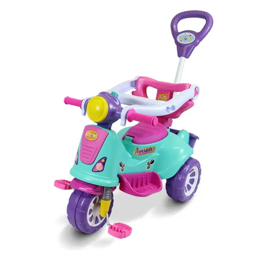 Triciclo Infantil Kids Avespa Carrinho De Passeio Com Empurrador ...