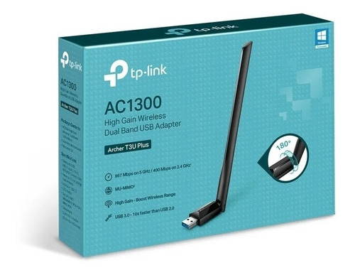 Adaptador Usb Wifi Tp-link Archer T3u Plus Banda Dual Ac1300