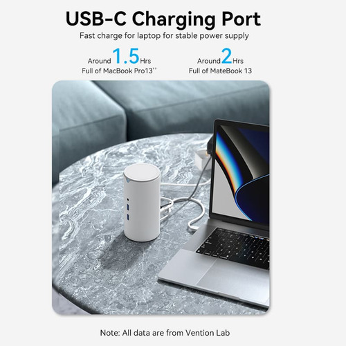 Vention TPHWC-EU docking station 12 en 1 usbc hdmi vga rj45 sd/tf usb