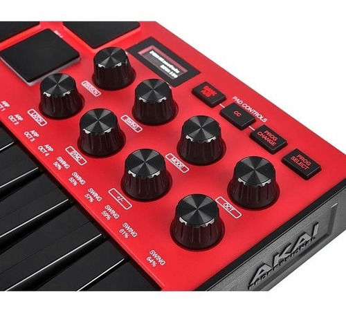 Imagen 4 de 4 de Akai Professional Mpk Mini Mk3 Rojo - Controlador Midi