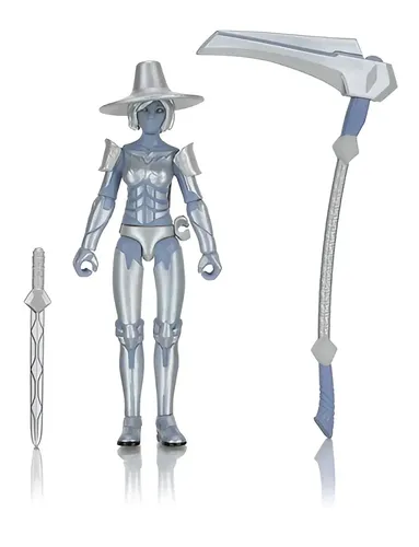 Roblox Boneco Articulado Aven Guerreira Prateada 10cm Sunny