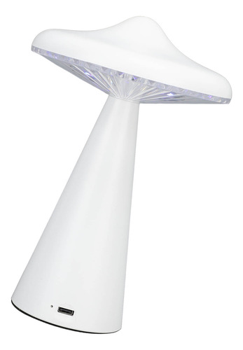 Mesa Led Con Forma De Hongo Blanco, Recargable Por Usb, Táct