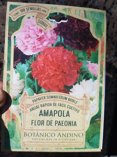 Pack Semillas Amapola Doble Flor Peonia X 100 Semillas | MercadoLibre