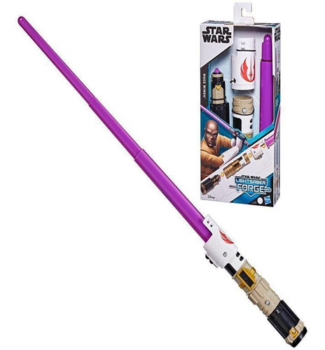 Juguete Hasbro Star Wars Forge Mace Windu Sable De Luz Púrpura