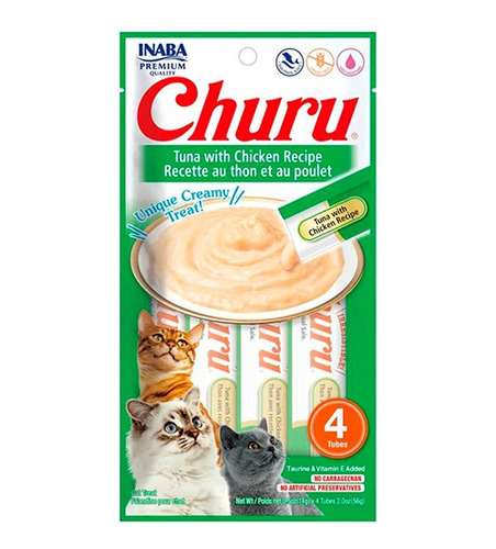 Churu Gato Atún Con Salmón  (4tubes)