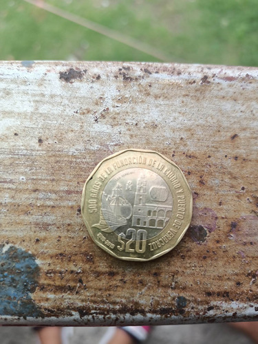 Moneda De 20 Pesos , 500 Años De La Fundación De Veracruz 