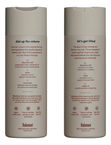 Pacote De Shampoo E Condicionador Hims Max Volume Citrus Spi