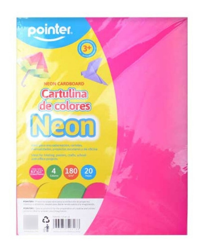 Cartulina Escolar Neon Carta Pointer