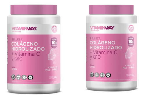 Pack X 2 Colágeno Bebible + Vitamina C + Q10 - Vitamin Way