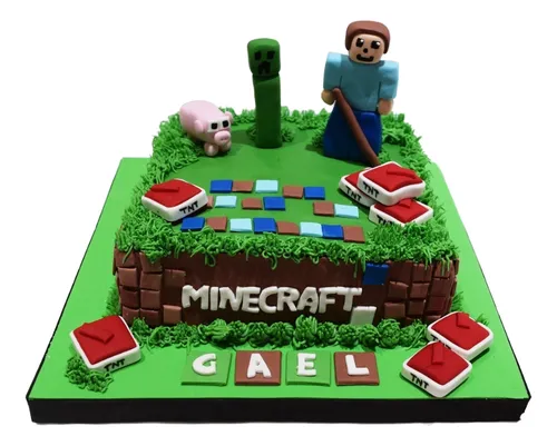comprar Torta Minecraft Juego Videojuego Tematica Personalizada