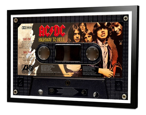 Cuadro Ac/dc Cassette Highway To Hell Acdc Poster 60x40