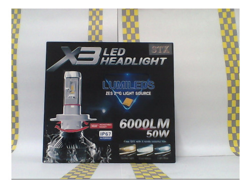 Kit Lamrara Led H4 Philips Vw Fiat Chevrolet Audi Bmw X3