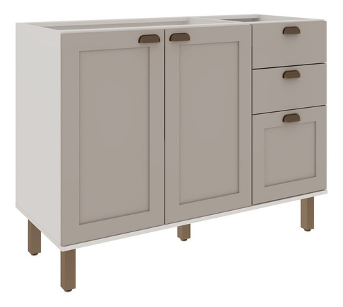 Cozinha Modulada Compacta 4 Peças Com Armário Aéreo 2 Wt