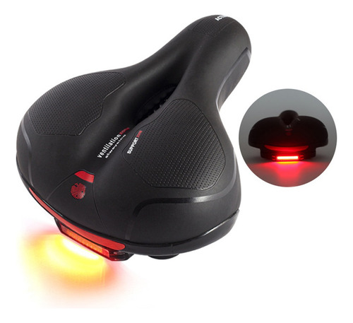 Asiento Para Bicicleta Cómodo Sillin Mtb Con Luz Trasera