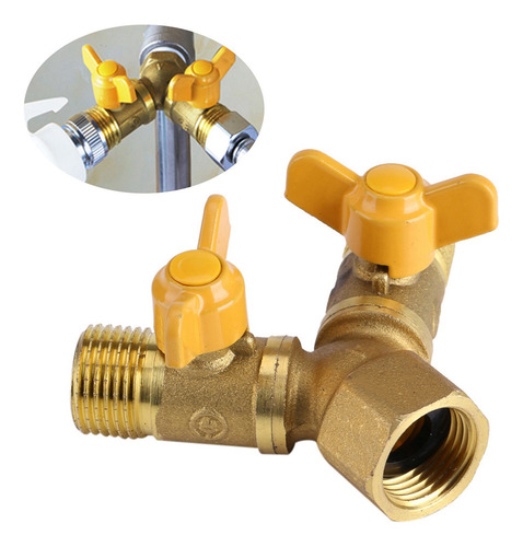 . Adaptador De Manguera De Doble Grifo De Latón G1/2 For