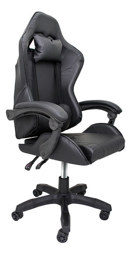 Silla Gamer Ergonomica Para Escritorio Gaming Hogar Oficina Color Negro Material del tapizado Vinipiel