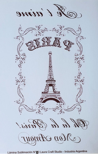 Imagen 3 de 9 de Sublimación Set Paris Vintage X 6 Laura Craft