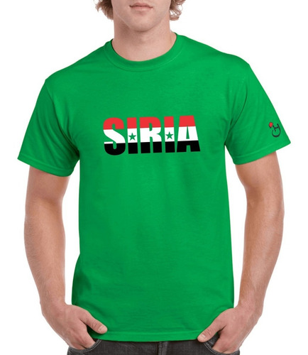 Siria. Bandera Palabra. Remera Algodón Premium. Habibis