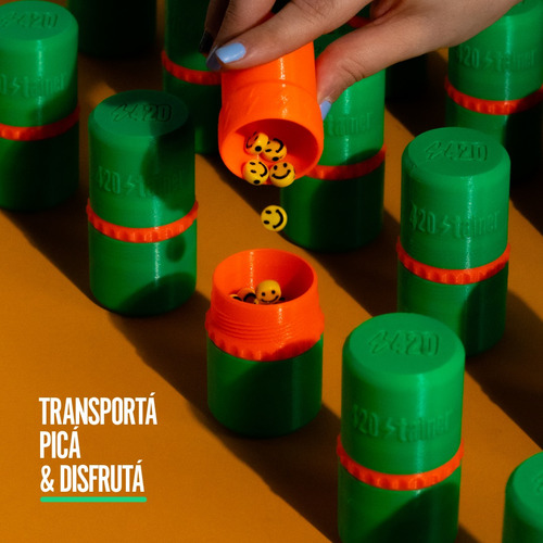 Imagen 5 de 7 de Picador Grinder Tainer Verde/naranja