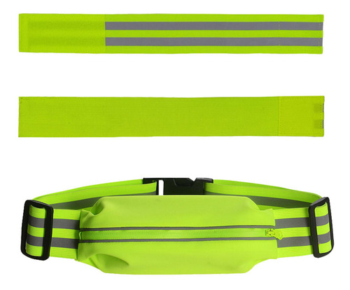 Correas De Tira 1 Cinturón Y 2 Brazaletes Verde