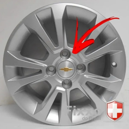 Imagem 3 de 3 de 4 Calotinhas Tampa Roda Chevrolet Prisma 2010 Em Diante 60mm