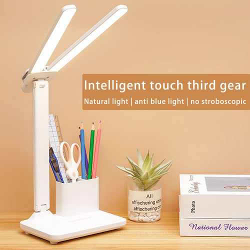 Lámpara De Mesa De Escritorio Con Doble Iluminación Led