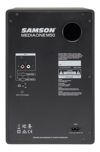 Imagen 2 de 4 de Monitores Samson Mediaone M50 Estudio Activos Par 80 Watts