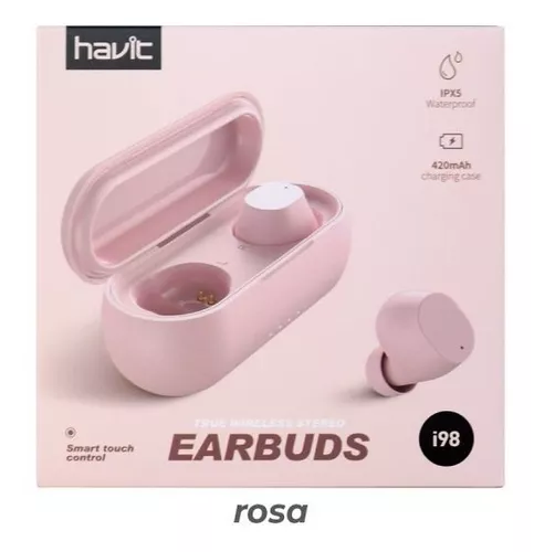 Auricular Bluetooth Rosa In Ear Havit I98 Inalambrico 420mah