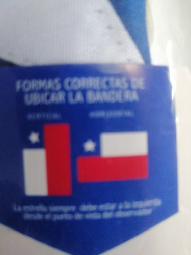 Imagen 2 de 2 de 1 Bandera Chilena De 80x120 Cms