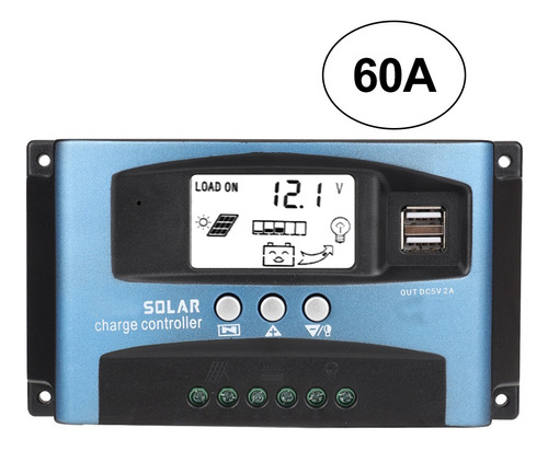 Imagen 1 de 6 de Controlador De Panel Solar Cargador Led Smart Controller 160