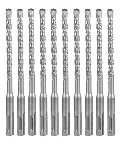 Kit Jogo 10 Brocas Sds Plus 6mm X 160mm (10 Peças)