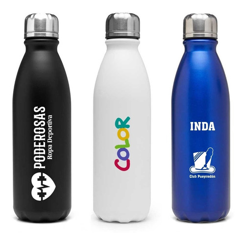 10 Botellas Deportivas 750ml Aluminio Personalizadas C/ Logo